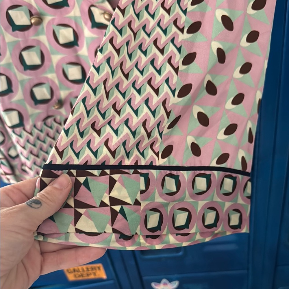 Zara Geometric Patterned Double Breasted Blouse - image 4